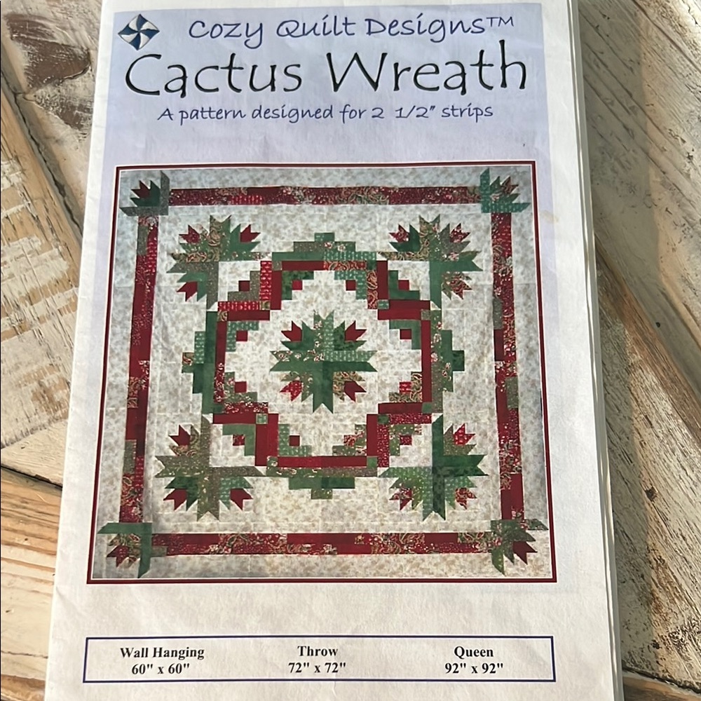 Cozy Quilt Designs Cactus Wreath Pattern